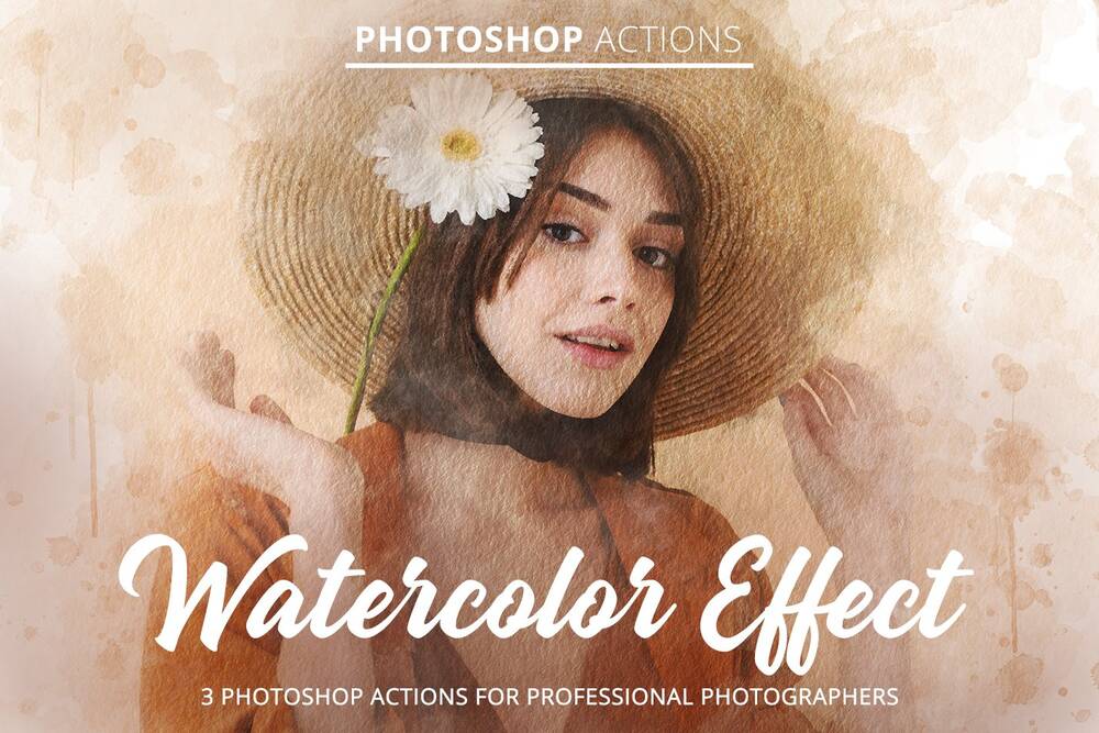 Watercolor creamy effect photoshop actions