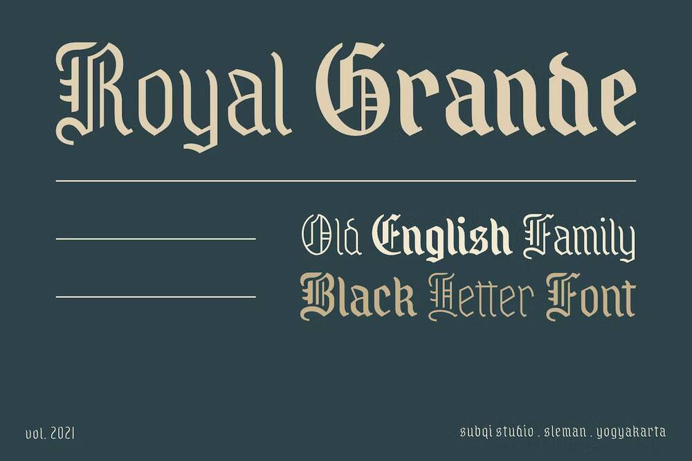 Old english royal font