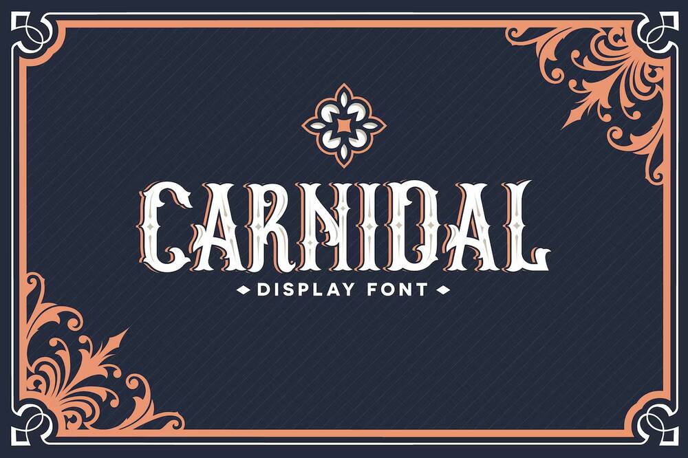 A royal display font for vintage projects