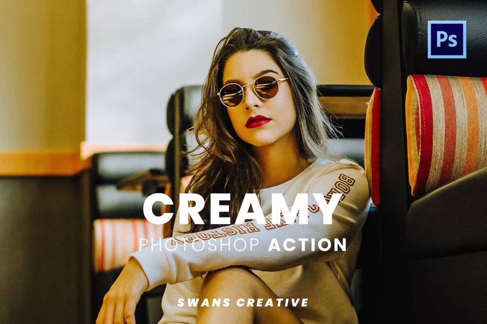 Creamy style photoshop actions set