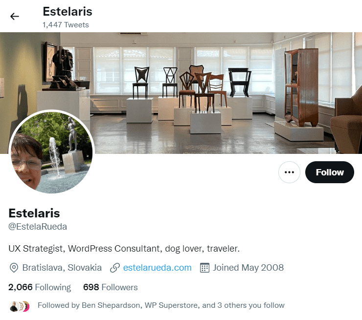 Estelaris twitter account