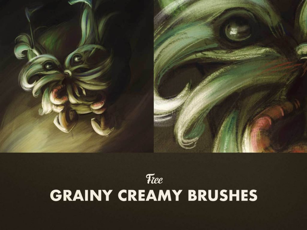 Free procreate grainy creamy brushes set