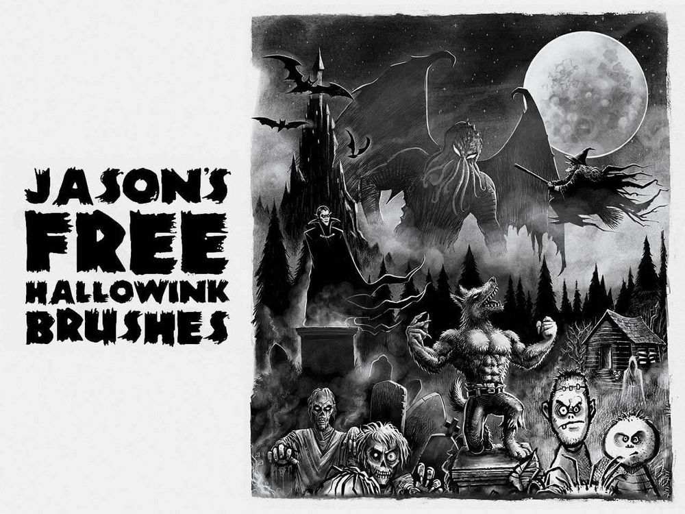 Jasons free hallowing brushes for procreate