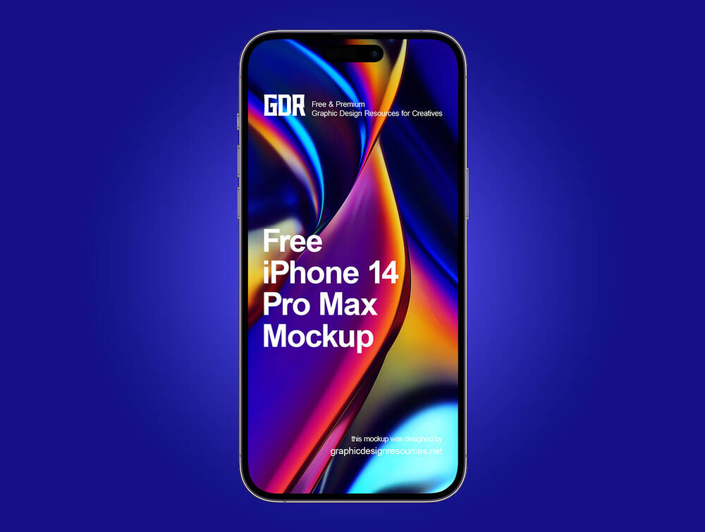 Free iPhone 14 pro max mockup template