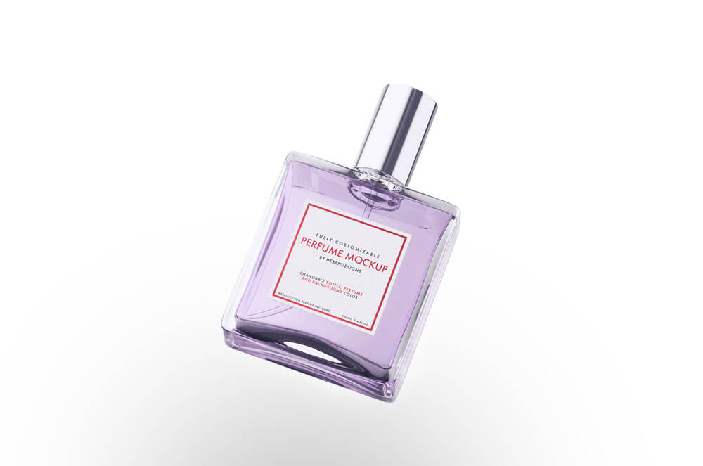 A free perfume flacon mockup template