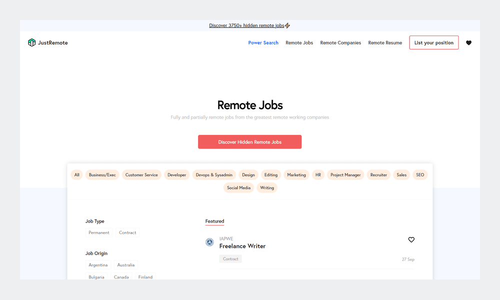 Just remote a remote jobs