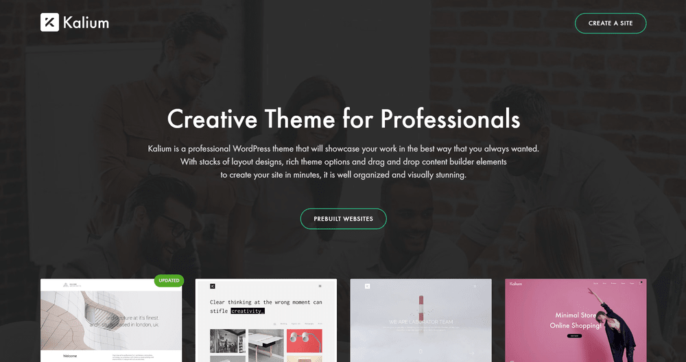 Kalium creative theme for professionals