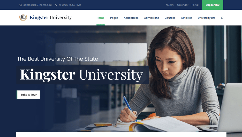 Kingster Universite the best theme for students