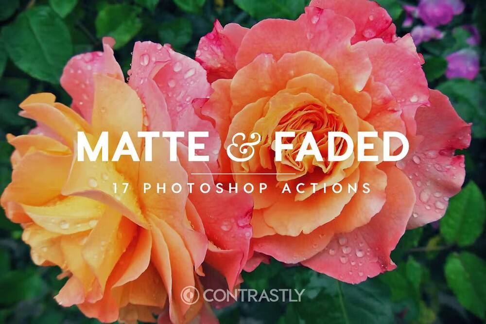 Matte and faded set of photoshop actions