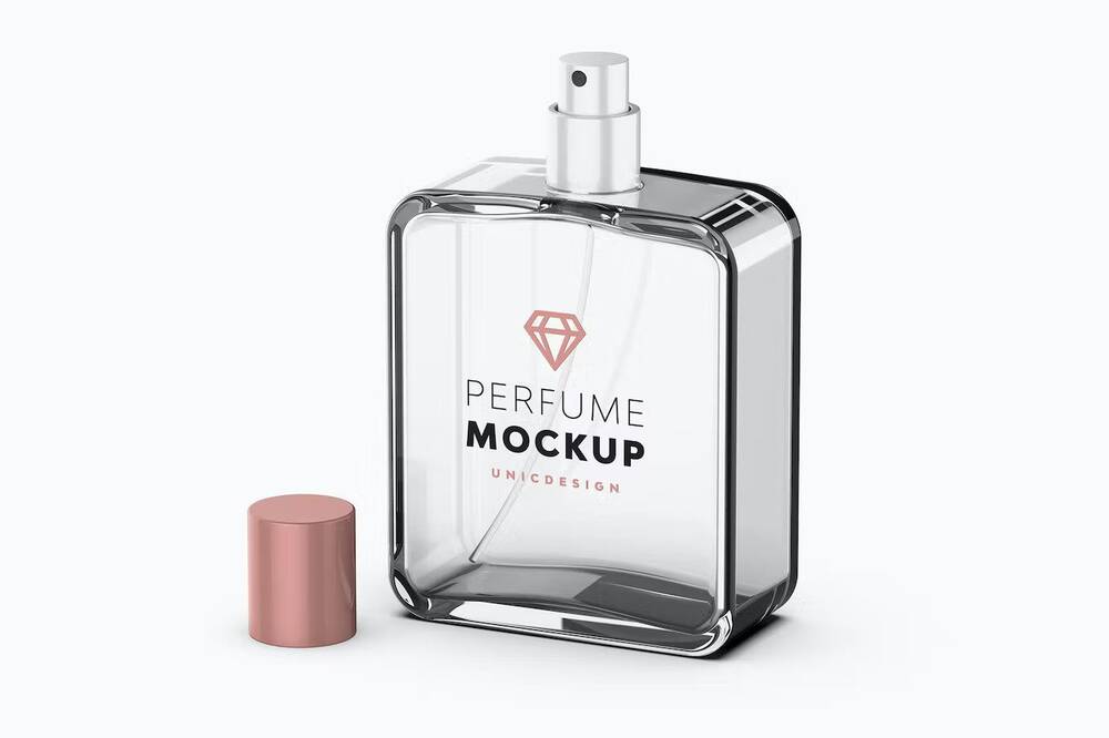 Perfume bottle mockup template