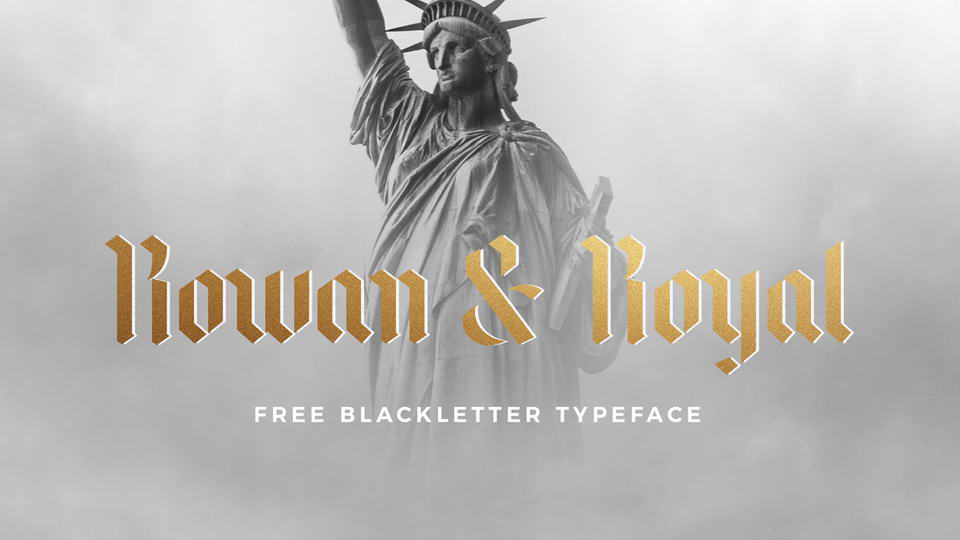 Free blackletter royal typeface