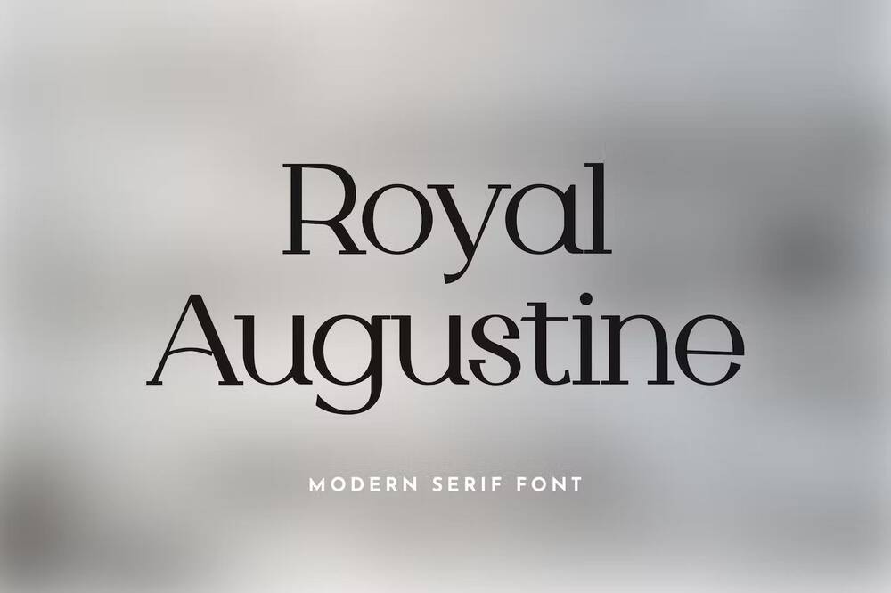 Modern royal serif font