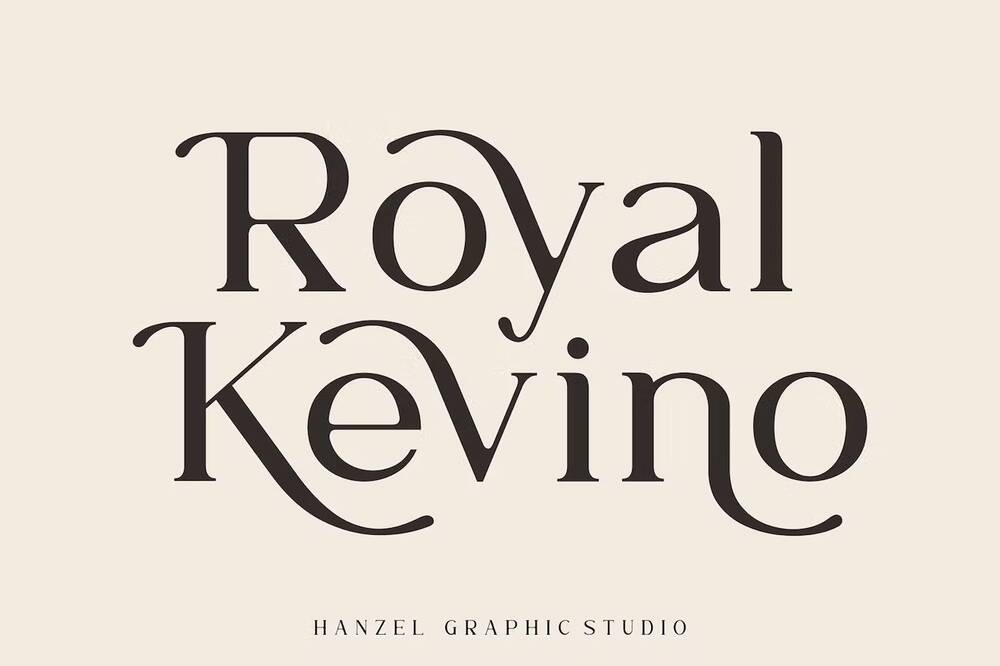 A modern serif font for logos and titles