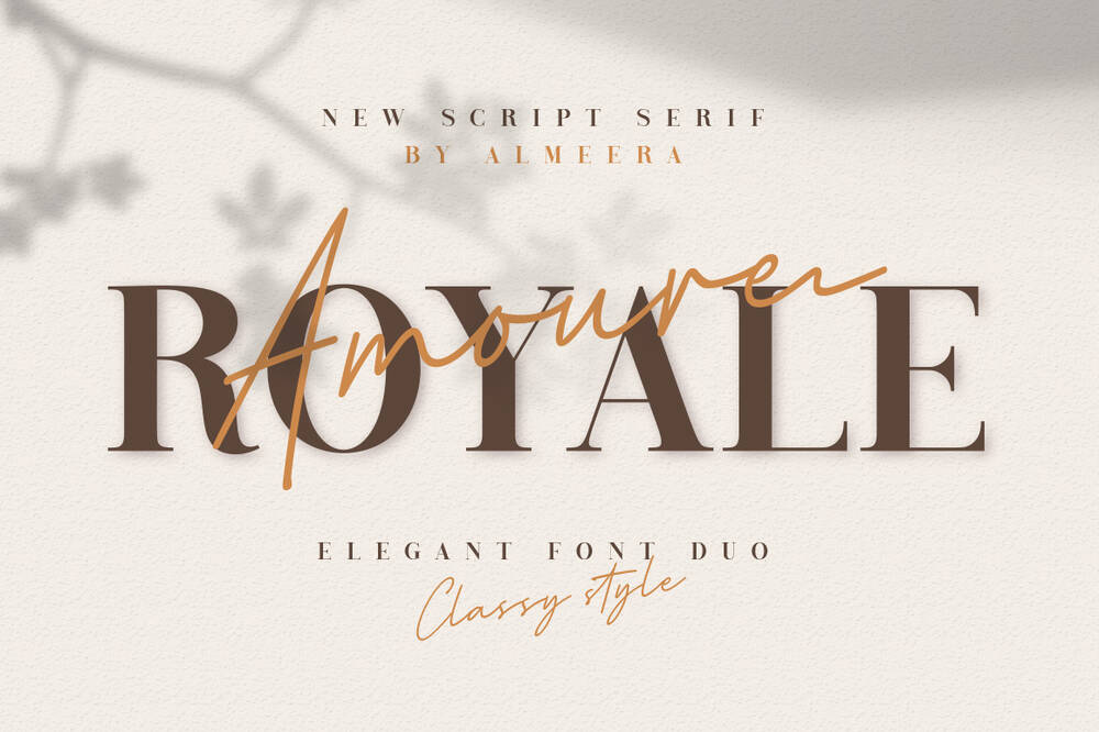 Elegant script serif font duo