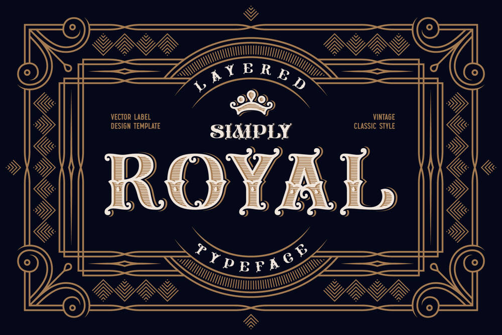 Simply royal typeface