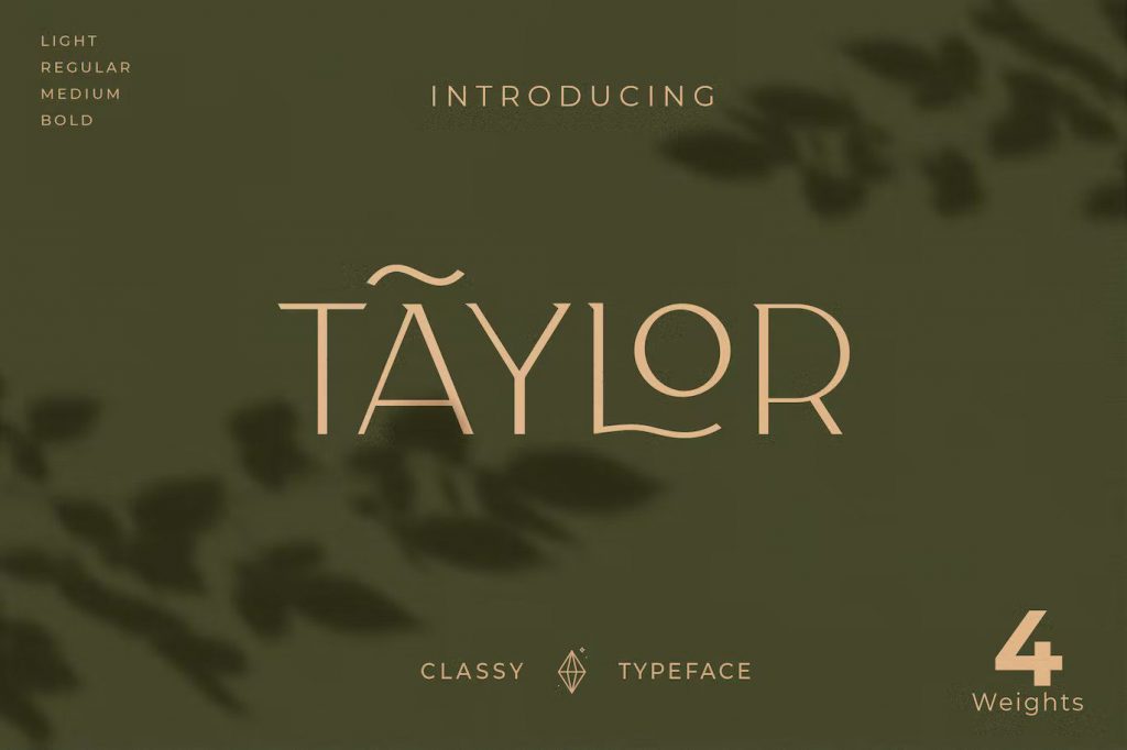 Classy royal typeface