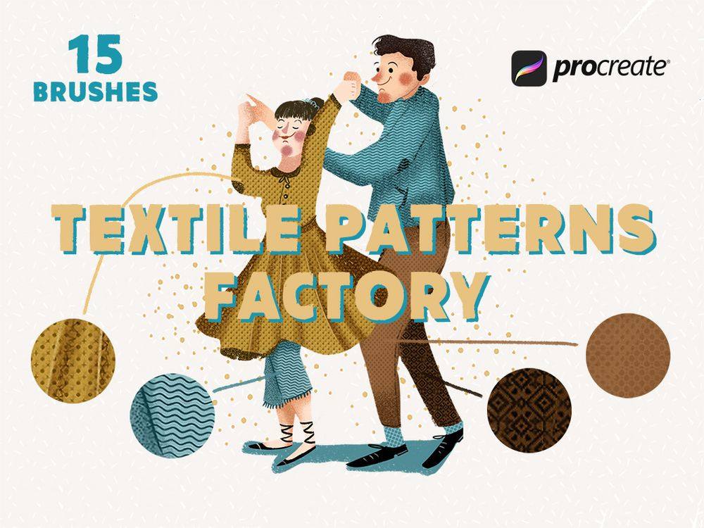 A free textule factory procreate brushes