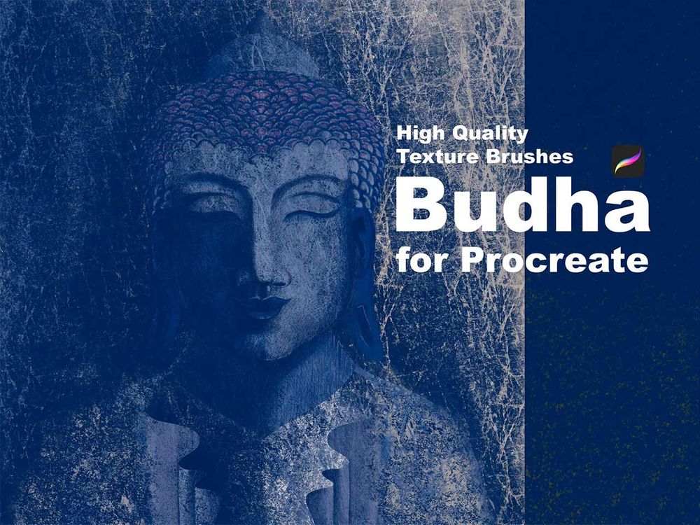 High quality free procreate budha texture brushes