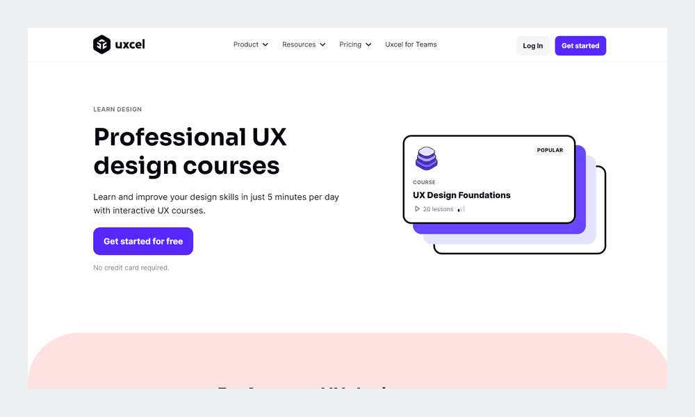 Uxcel professional UX design courses
