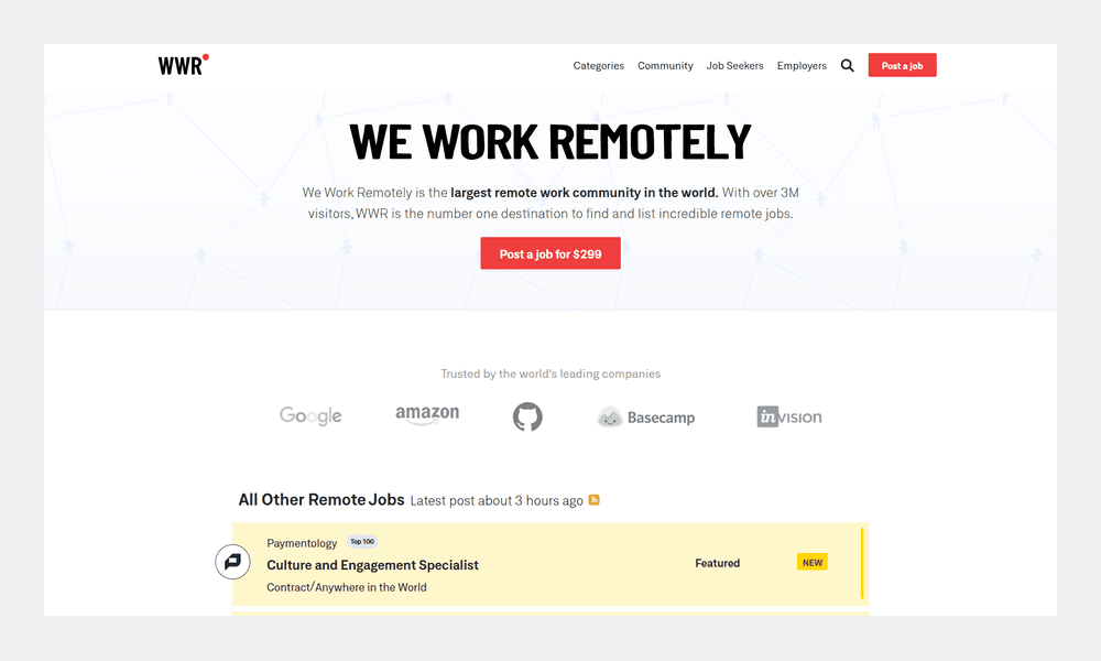 We work remotely community