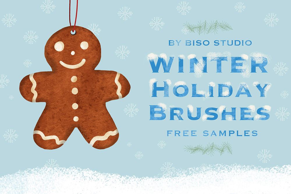 A free set of winter holiday brushes for procreate