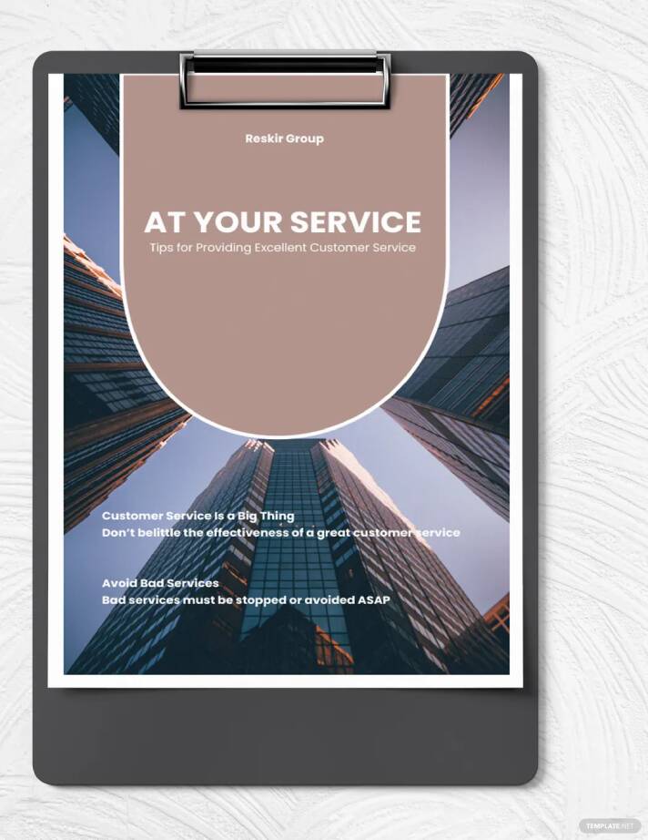 Tips for providing excellent customer service e-book template