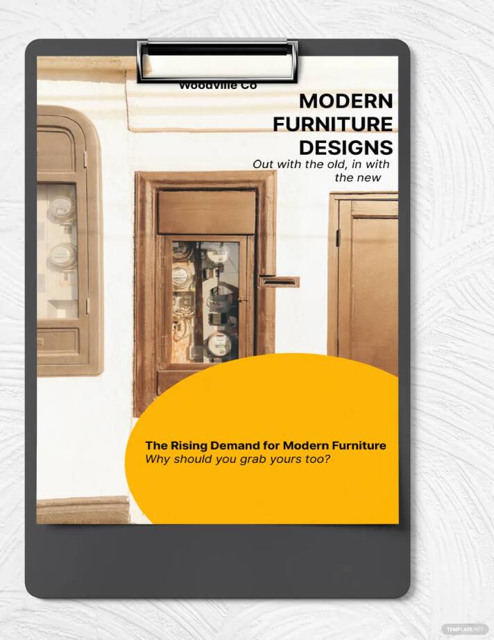 Modern minimalist furniture designs e-book template