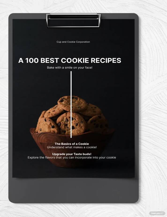 A100 best cookie recipes e-book template