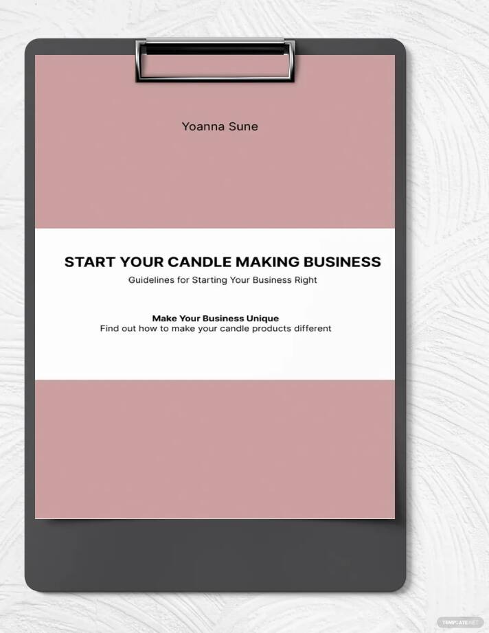 Start your candle making business e-book template