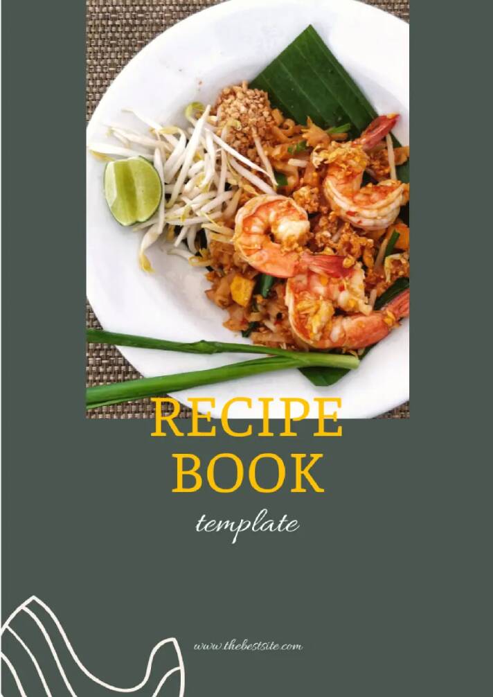 Free delicious recipe book template