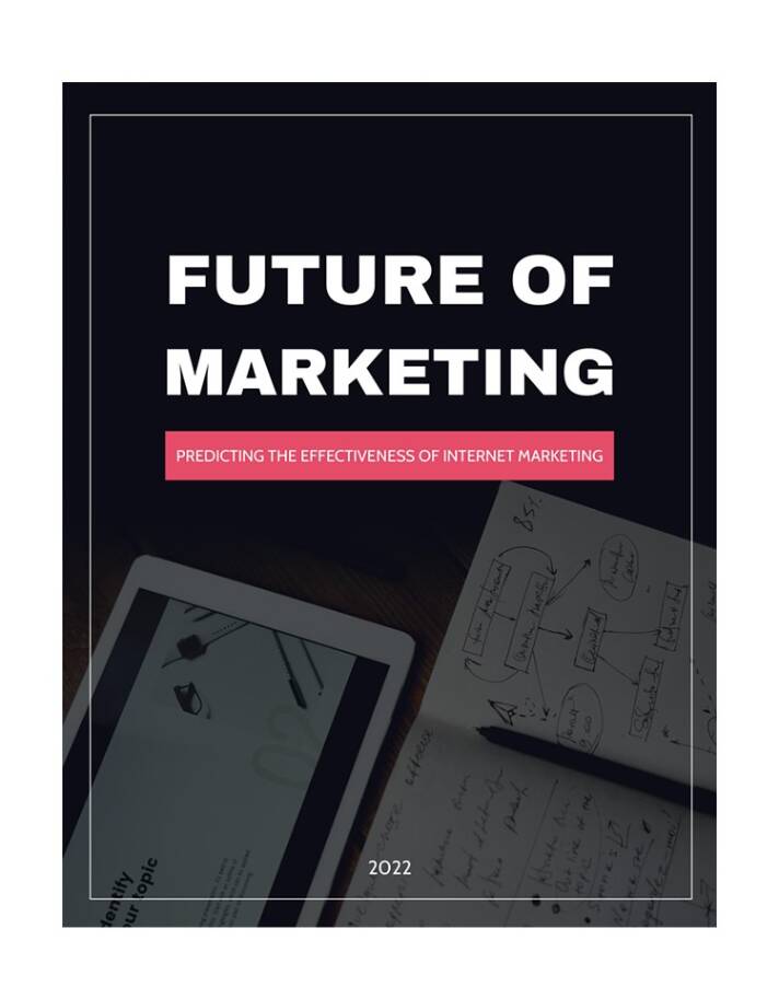 A book about future of marketing template