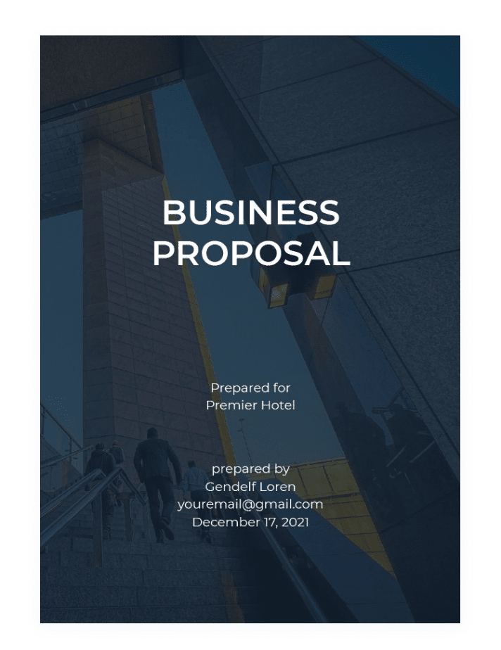 Free business proposal google slides template