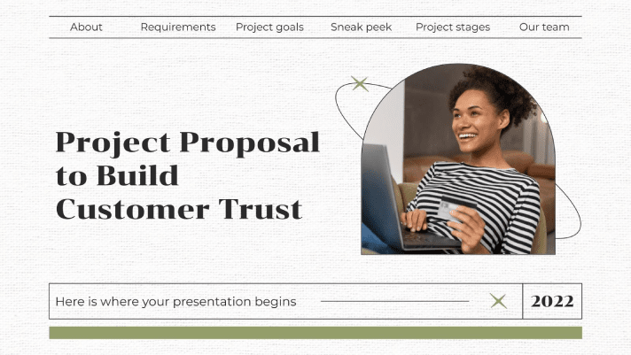 Free project proposal customer trust template