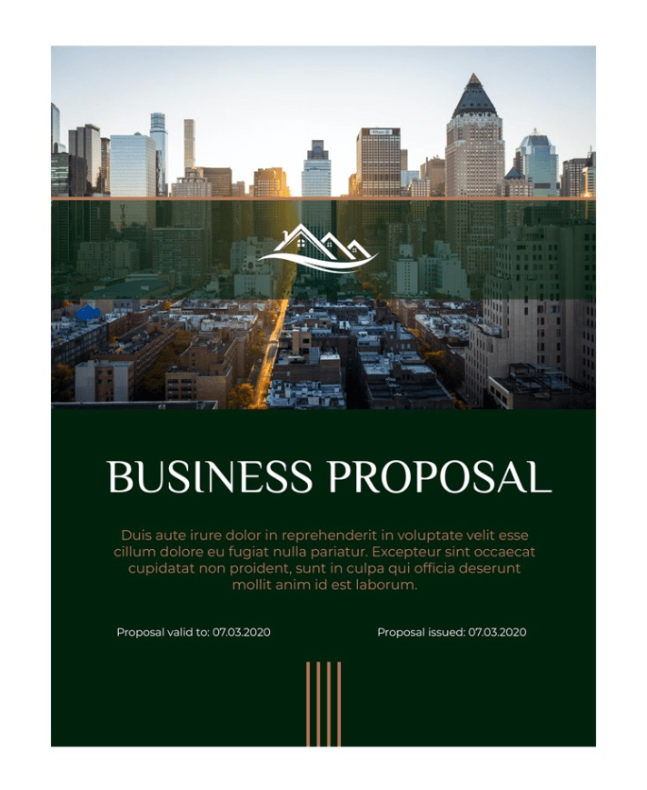 Free green proposal google slides template