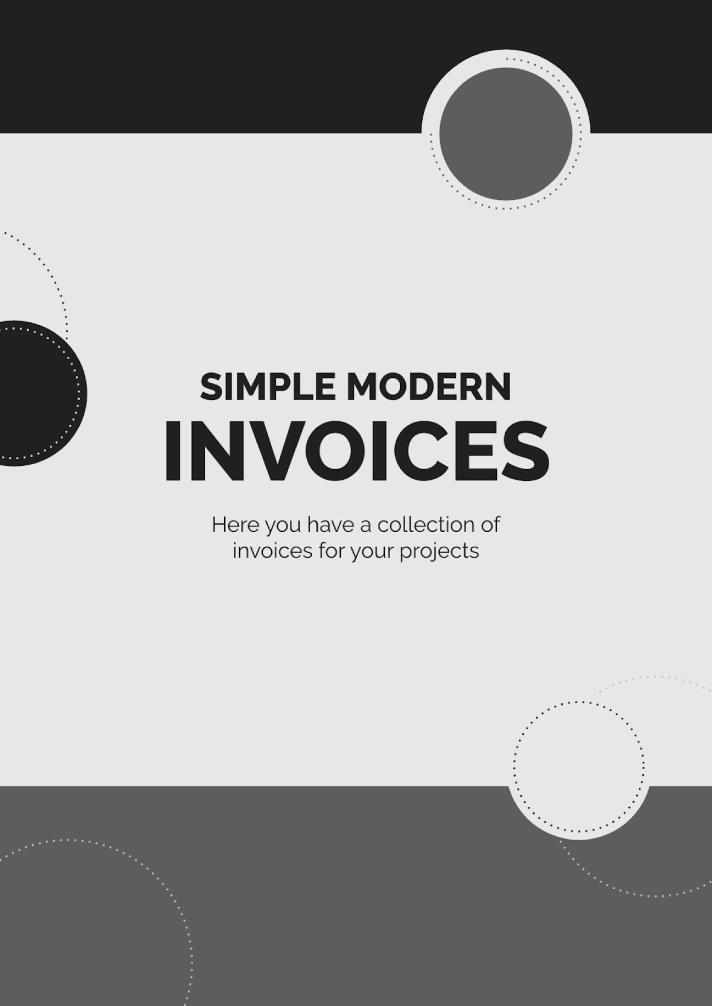 Free minimal invoices template