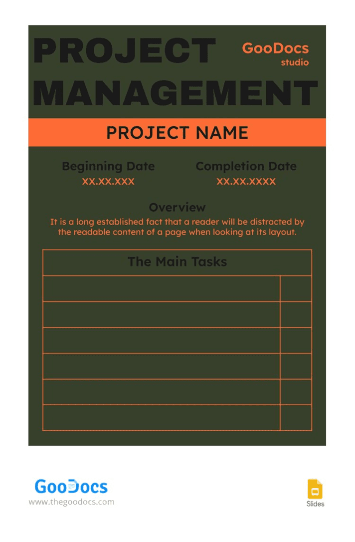 Free dark management google slides template