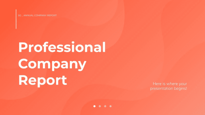 Free company report template