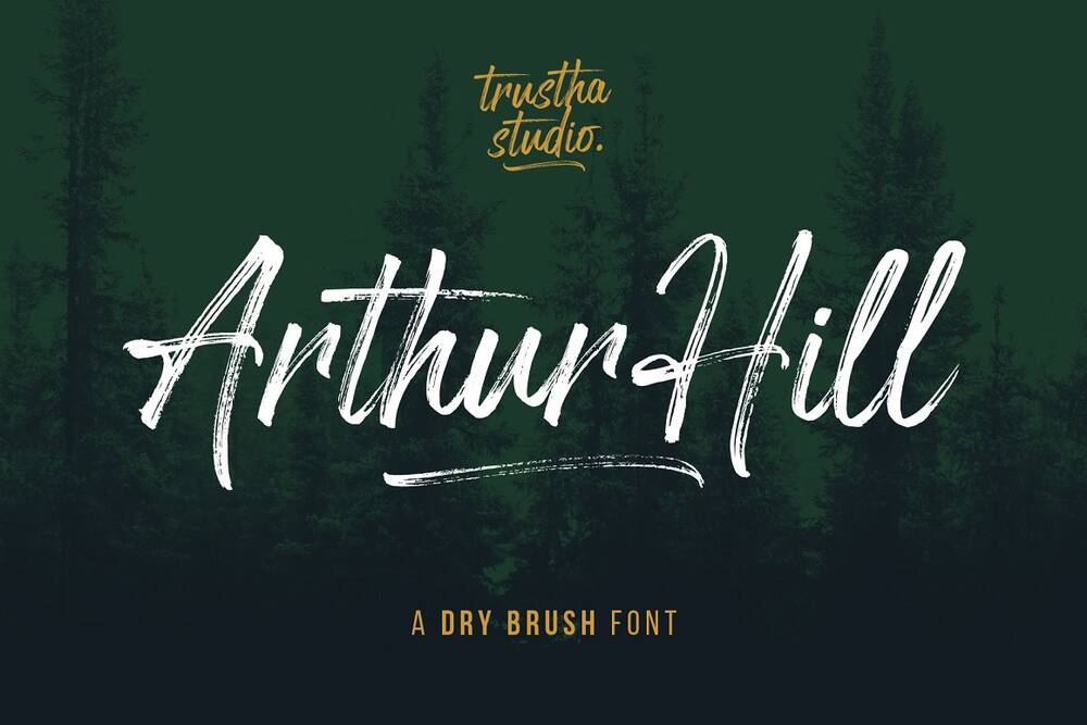 A dry marker brush font
