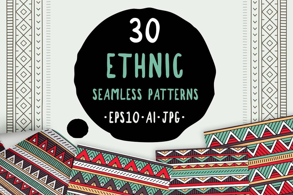 Seamless etchnic patterns