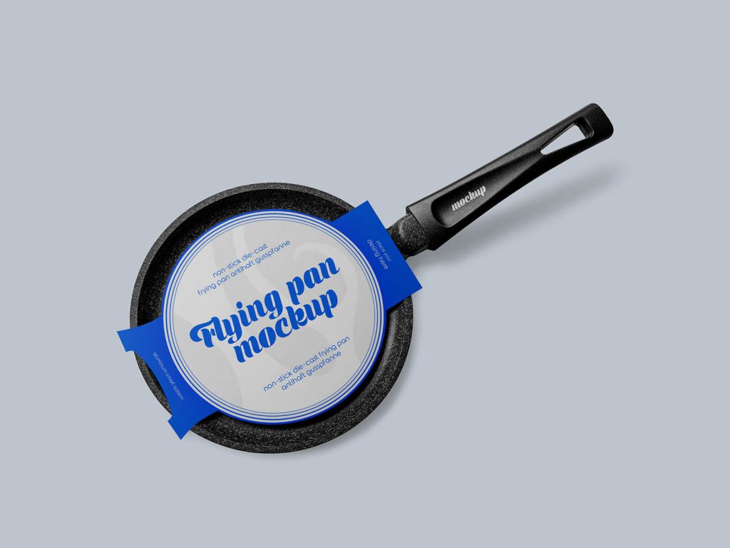 A set of free frying pan mockups