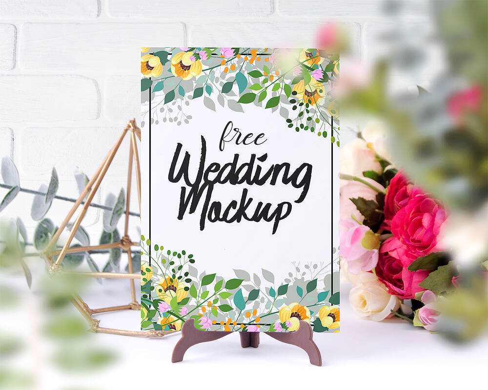 Free wedding mockup template