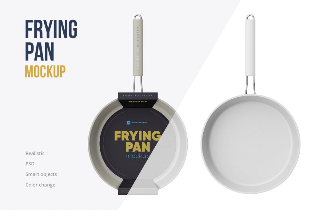 Frying pan mockup template