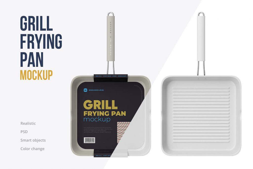 Pan mockup template for grill