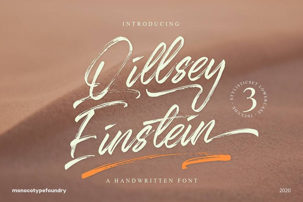 A handwritten brushed font