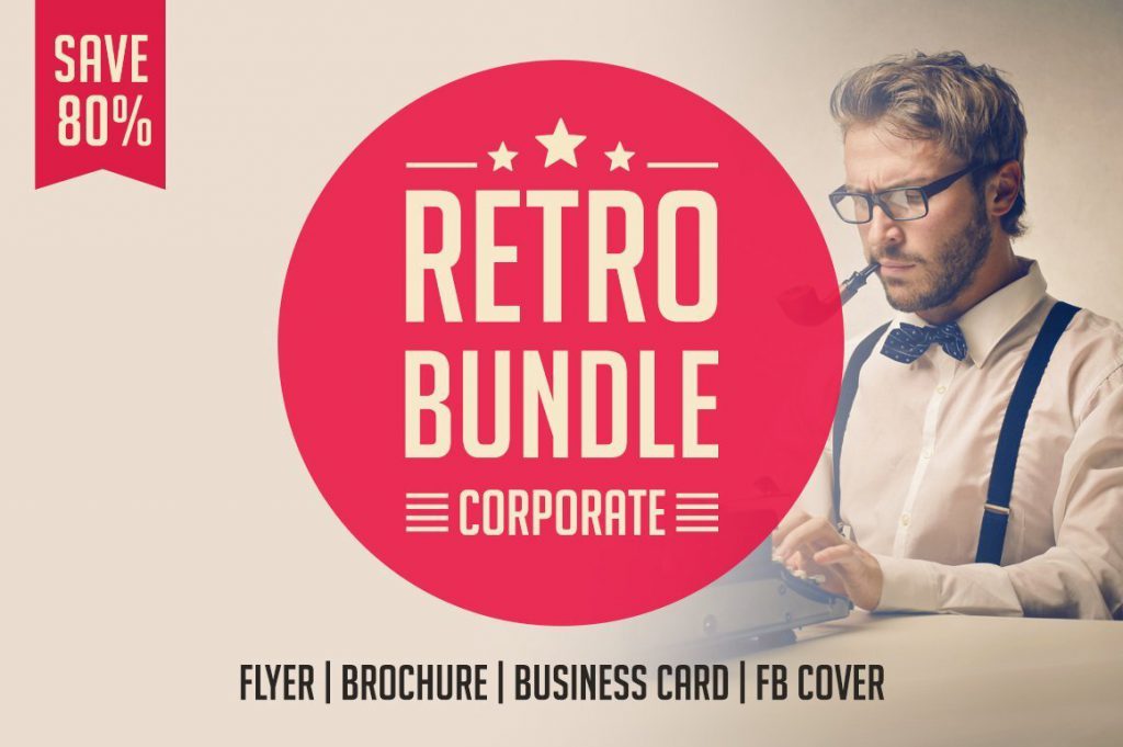 A bundle of retro brochure templates