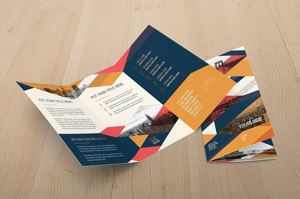 Vintage creative brochure trifold