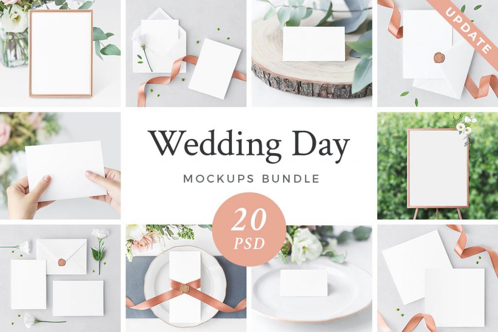 Wedding day mockups bundle