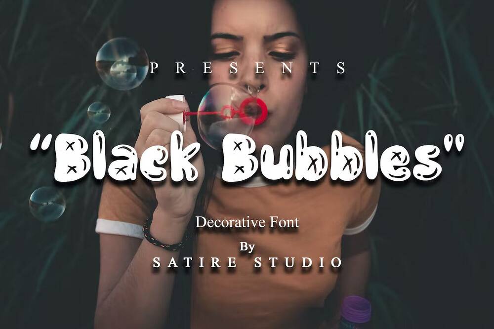 A decorative bubble font