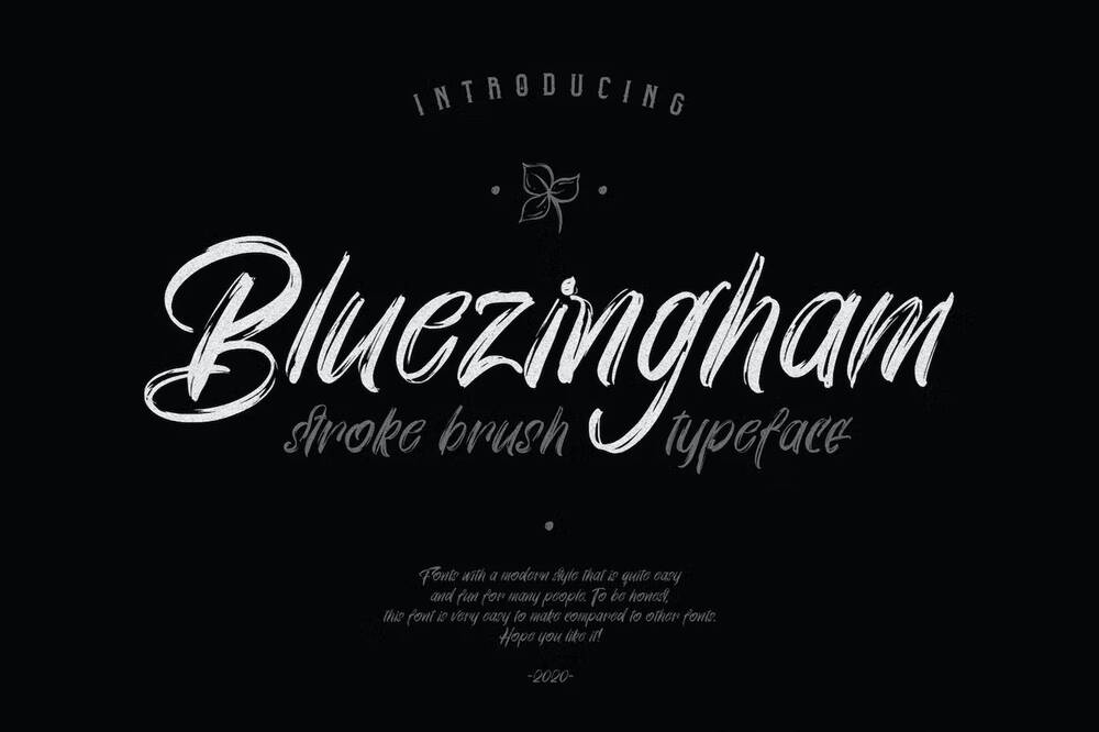 Stroke brush typeface