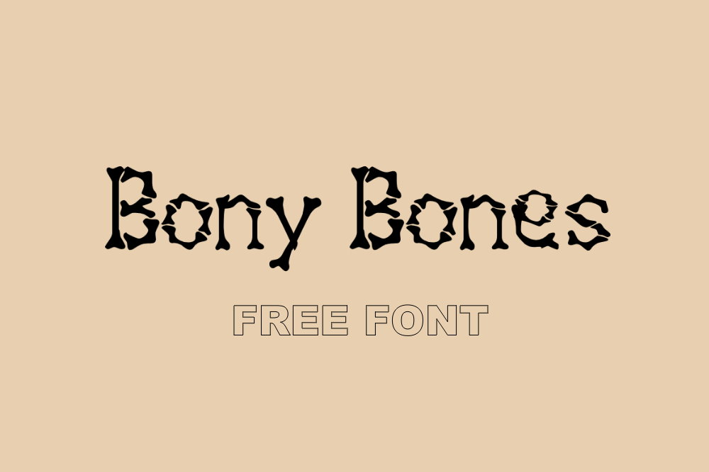 Bony Bones free spooky font